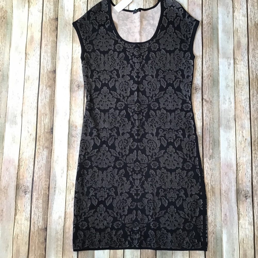 NWT Ann Taylor Black Floral Dress